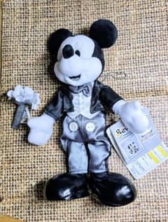 東京ディズニー ワンマンズドリーム ポージープラッシー モノクロ ミッキー