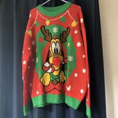 ディズニークリスマス　プルート　ニット　セーターのサムネイル