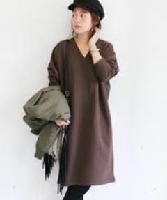 urbanresearch sonnylabel Vネック裏起毛ワンピース未使用のサムネイル