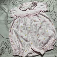 美品♡メゾピアノ♡ピンク ロンパース ♡70 - メルカリ