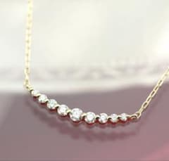 激安！ハイクオリティ 0.3ct 18金 K18刻印 ダイヤモンド ネックレス
