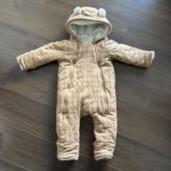GAP Beige Bear Hooded Padded Coat (Sizes 3-6m)