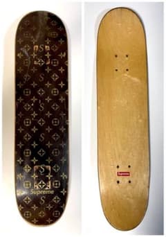 希少☆Supreme xルイヴィトンLVスケートボードデッキ ダークブラウン