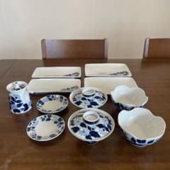 白山陶器 青い花柄の食器セット 2客×6点セット - メルカリ