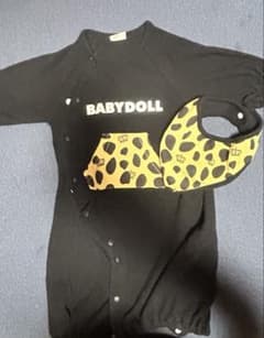 BABYDOLL ロンパース スタイセット 黒のサムネイル