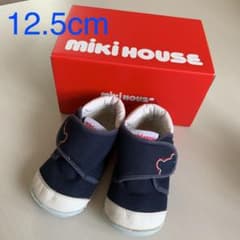 ☆お値下げ☆ミキハウス ファーストシューズ　ネイビー　12.5cmのサムネイル