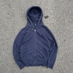 OLD UNIQLO ユニクロ ジップパーカー archive 短丈 ネイビー