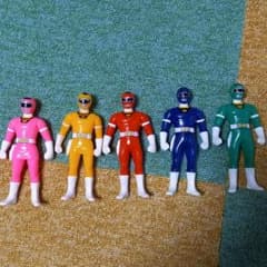値下げ！カーレンジャー　ソフビフィギュア　5体セットのサムネイル