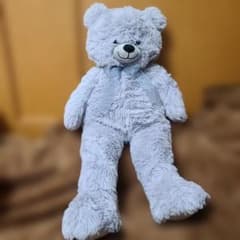 KURO様専用‼️リボンベア超BIGぬいぐるみ グレー - メルカリ
