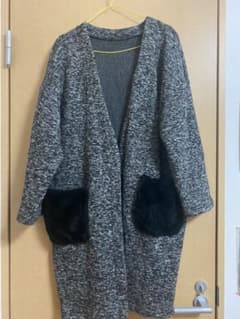 ロングカーディガン グレーのサムネイル