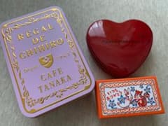 お菓子の空箱　3点セット（カフェタナカ、ピエールマルコリーニ、西光亭）空缶のサムネイル