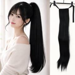 ポニーテール ウィッグ クールブラック 65cm ストレートのサムネイル