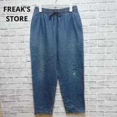[Freak's Store] Denim Easy Pants, Light Blue, Elastic Waist, Cotton