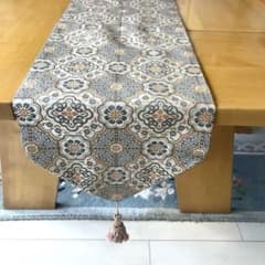 テーブルランナー 着物帯 リメイク ハンドメイド タッセル付き 高級感