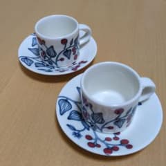 【新品・未使用】ARABIA /アラビア　ルノ　エスプレッソカップ&ソーサー アラビア ルノ フロストベリー エスプレッソカップ&ソーサー 2客