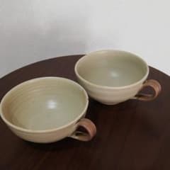 huuka様専用　陶器 陶芸作家　スープカップ　2個セットのサムネイル