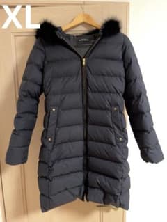 美品 ユナイテッドアローズ 撥水 ダウンコート フォックスファー ネイビー XL 美品✨ユナイテッドアローズ ロングダウンコート フォックスファー 44
