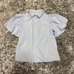 水色 パフスリーブ シャツ 子供 大人 ZARA Girls Kidsのサムネイル