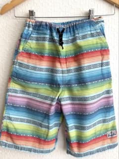 【最終値下げ】Beams Mini キッズ ハーフパンツ 150ボーダー柄　水色のサムネイル