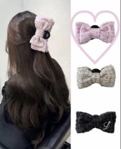 【即日発送】　lumignon ルミニョン　ヘアクリップ　ツイードヘアクリップのサムネイル
