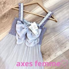 新品axes femme プリーツリボンy2K ゴスロリ姫 クラシカルワンピース