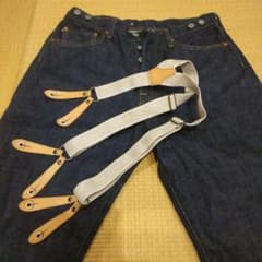 本藍 備美藍洋袴 bibi jeans 倉敷 501xxレプリカ サスペンダー - メルカリ