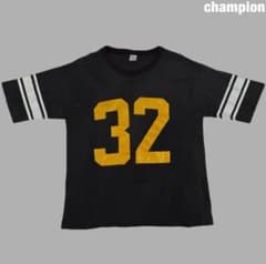 champion 80s トリコタグ XL フットボール Tシャツ 黒 USA製 - メルカリ
