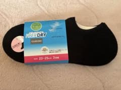 しまむら　黒ソックス 23-25cm 3足セットのサムネイル