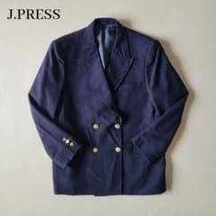 未使用品【J.PRESS】テーラードジャケット 紺ブレ 金ボタン ブレザー JPRESS】 テーラードジャケット金ボタン ブレザー ダブル 紺ブレ