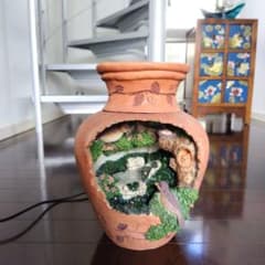 テラコッタ ガーデン噴水 小鳥のウォータージオラマ 循環ポンプ動作確認済 テラコッタ ガーデン噴水 小鳥のウォータージオラマ 循環ポンプ動作