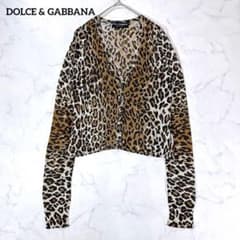 ドルチェアンドガッバーナ　レオパード柄 カットソー　D&G D&G ドルチェ&ガッバーナ レオパード柄 Vネック カーディガン