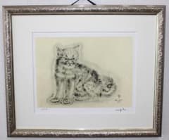 藤田嗣治 エスタンプリトグラフ 猫の本より「アラシエル」 204/250 藤田嗣治 エスタンプリトグラフ 猫の本より「アラシエル」 204/250