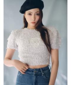 SNIDEL 【Chacott】ジャガードハーフプルオーバー GRYのサムネイル