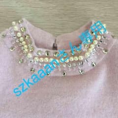 LITTLE NEW YORK 春 ビジュー ピンク セーター ニットのサムネイル
