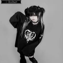 DimMoire【ディムモアール】Bloody Altar ロンT/Blackのサムネイル