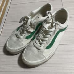 Vans Old Skool ホワイト/グリーンのサムネイル