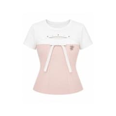 lumignon Bijou cut waffle ribbon tシャツ ルミニョン Bijou cut waffle ribbon t-shirt - メルカリ