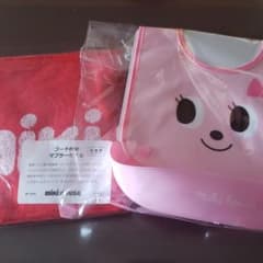 値下げ☆ミキハウス お食事エプロン＆フード付きタオルのサムネイル
