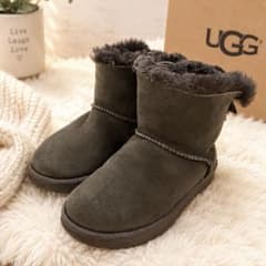 UGG アグ バックリボン ショートブーツ ボア 23cm 黒