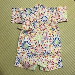 ぴん様専用  甚平 花火柄 90のサムネイル