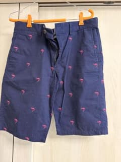 GAP フラミンゴ刺繍 ショートパンツ ネイビー Mのサムネイル