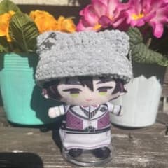 猫耳ニット帽 10cmぬい グレーラメのサムネイル