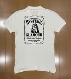 【名作】ヒステリックグラマー バックプリント ガール ポロシャツ 白 M 日本製 名作】ヒステリックグラマー バックプリント ガール ポロシャツ 白 M