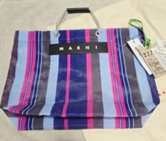 美品】マルニマーケット トートバッグ イリュージョンブルー - メルカリ