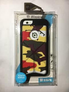 【新品】iPhoneケース 迷彩 カモフラ レッドのサムネイル