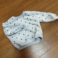 ZARA ベビー トレーナー ハート柄 グレー 86cmのサムネイル