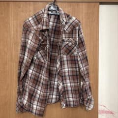 ブラウン チェックネルシャツ M 長袖シャツ 古着 アメカジ ヴィンテージのサムネイル