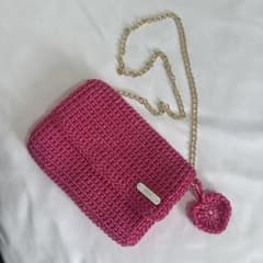 ハンドメイド ピンク ショルダーバッグのサムネイル