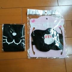 fairynineさま専用＊黒いマスク(ネコちゃんマスク)のサムネイル