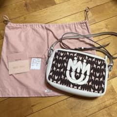 miumiu ミュウミュウ ロゴジャガード カメラバッグ ショルダーバッグ 